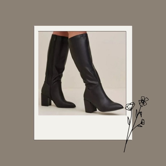 Torrid Pointed Toe Heal Knee Boot - Picture 1 of 9